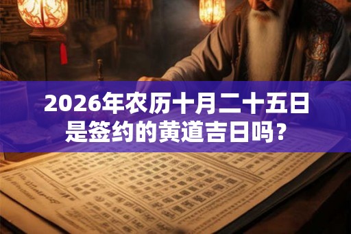 2026年农历十月二十五日是签约的黄道吉日吗？