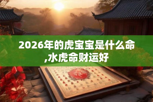 2026年的虎宝宝是什么命,水虎命财运好 2026年的虎宝宝是什么命,水虎命财运好