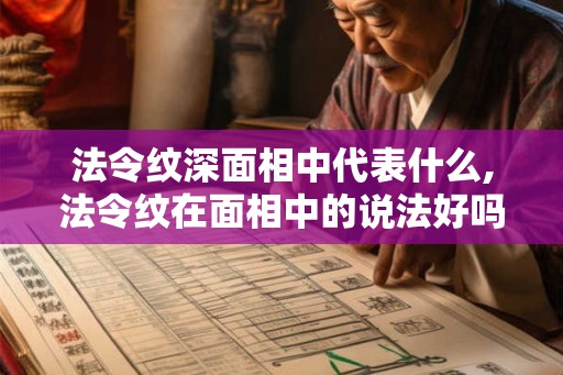 法令纹深面相中代表什么,法令纹在面相中的说法好吗？