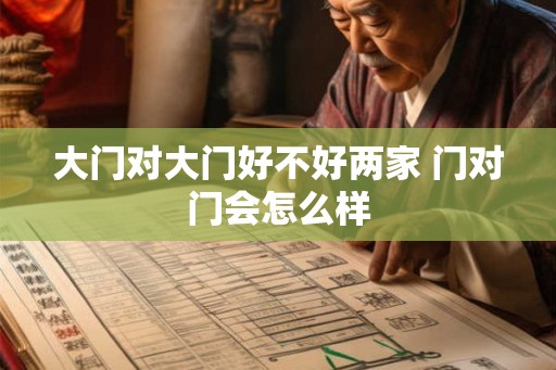大门对大门好不好两家 门对门会怎么样