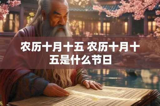 农历十月十五 农历十月十五是什么节日