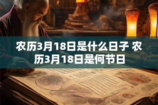 农历3月18日是什么日子 农历3月18日是何节日