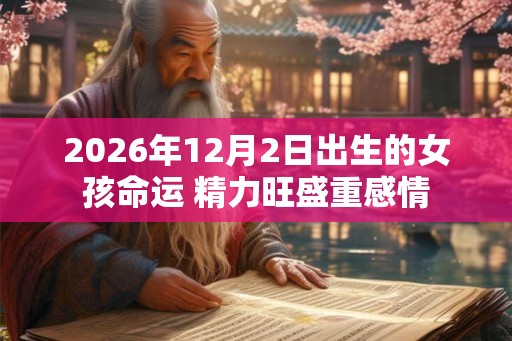 2026年12月2日出生的女孩命运 精力旺盛重感情