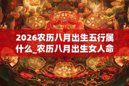 2026农历八月出生五行属什么_农历八月出生女人命运
