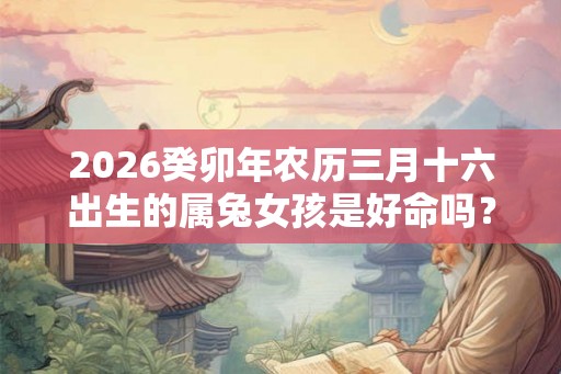 2026癸卯年农历三月十六出生的属兔女孩是好命吗？
