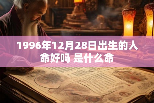 1996年12月28日出生的人命好吗 是什么命