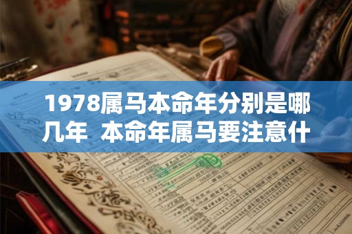 1978属马本命年分别是哪几年  本命年属马要注意什么