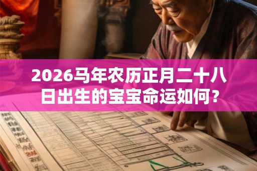 2026马年农历正月二十八日出生的宝宝命运如何？