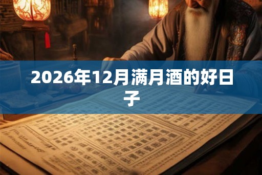 2026年12月满月酒的好日子
