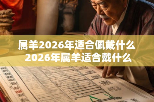 属羊2026年适合佩戴什么 2026年属羊适合戴什么