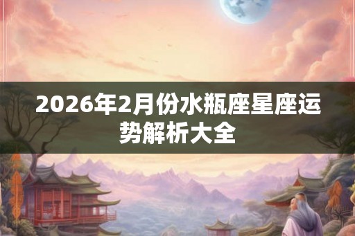 2026年2月份水瓶座星座运势解析大全
