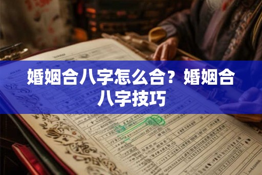 婚姻合八字怎么合？婚姻合八字技巧