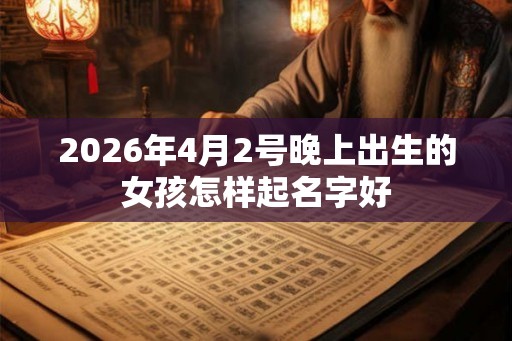 2026年4月2号晚上出生的女孩怎样起名字好