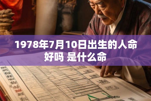 1978年7月10日出生的人命好吗 是什么命
