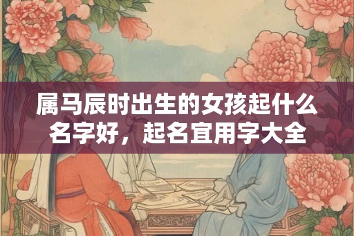 属马辰时出生的女孩起什么名字好，起名宜用字大全