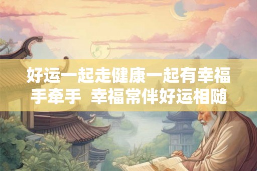 好运一起走健康一起有幸福手牵手 幸福常伴好运相随 好运一起走健康一起有幸福手牵手 幸福常伴好运相随