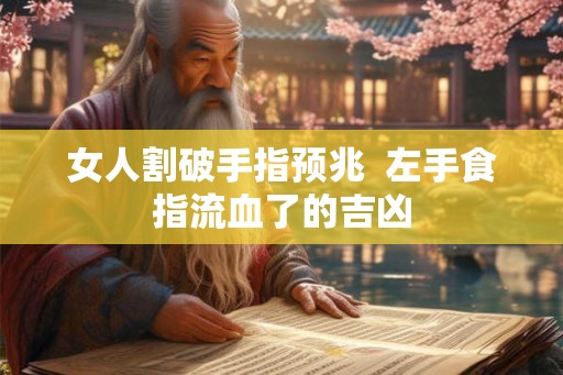 女人割破手指预兆  左手食指流血了的吉凶