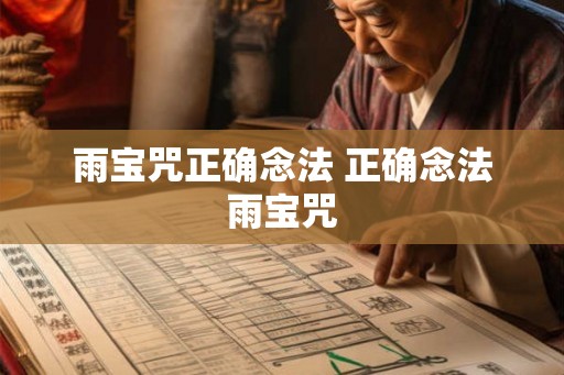 雨宝咒正确念法 正确念法雨宝咒