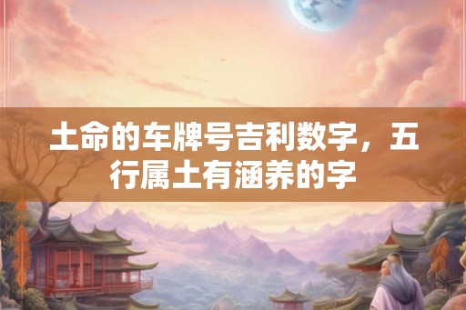 土命的车牌号吉利数字，五行属土有涵养的字