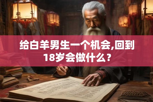 给白羊男生一个机会,回到18岁会做什么？