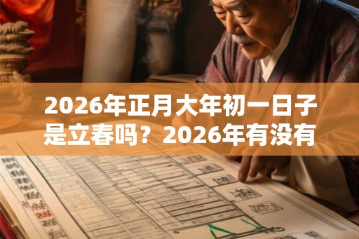 2026年正月大年初一日子是立春吗？2026年有没有立春？