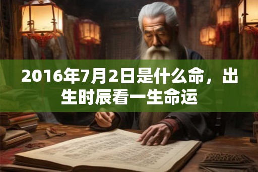 2016年7月2日是什么命,出生时辰看一生命运 2016年7月2日是什么命,出生时辰看一生命运