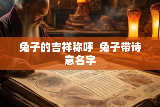 兔子的吉祥称呼 兔子带诗意名字 兔子的吉祥称呼 兔子带诗意名字