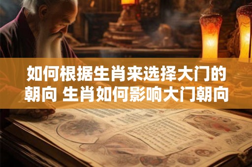 如何根据生肖来选择大门的朝向 生肖如何影响大门朝向的选择
