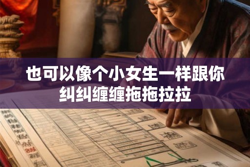 也可以像个小女生一样跟你纠纠缠缠拖拖拉拉