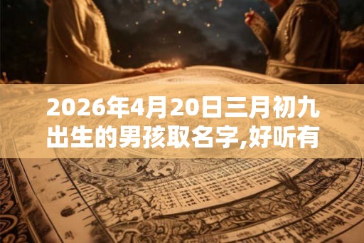 2026年4月20日三月初九出生的男孩取名字,好听有寓意