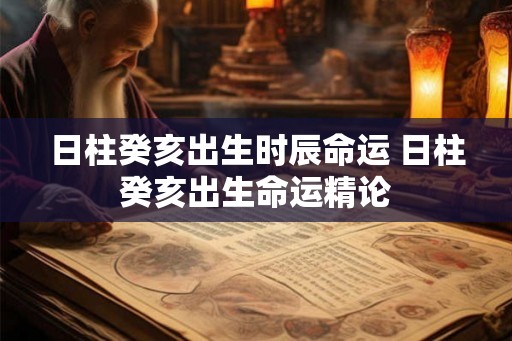 日柱癸亥出生时辰命运 日柱癸亥出生命运精论