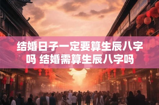 结婚日子一定要算生辰八字吗 结婚需算生辰八字吗