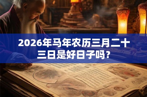 2026年马年农历三月二十三日是好日子吗？
