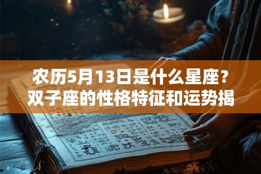 农历5月13日是什么星座?双子座的性格特征和运势揭秘 农历5月13日是什么星座?双子座的性格特征和运势揭秘