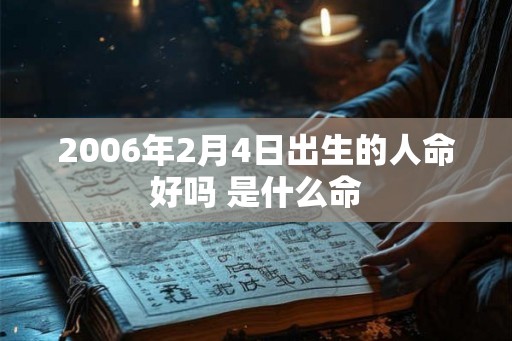 2006年2月4日出生的人命好吗 是什么命