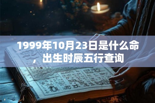 1999年10月23日是什么命，出生时辰五行查询