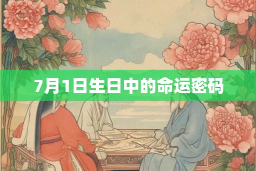 7月1日生日中的命运密码