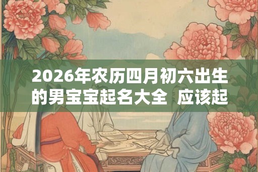 2026年农历四月初六出生的男宝宝起名大全  应该起什么名字