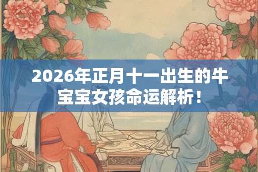 2026年正月十一出生的牛宝宝女孩命运解析！