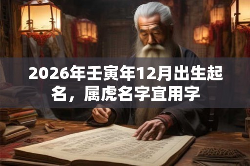 2026年壬寅年12月出生起名，属虎名字宜用字