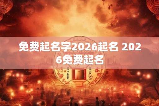 免费起名字2026起名 2026免费起名