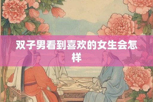 双子男看到喜欢的女生会怎样