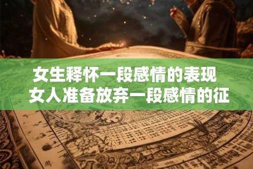 女生释怀一段感情的表现  女人准备放弃一段感情的征兆