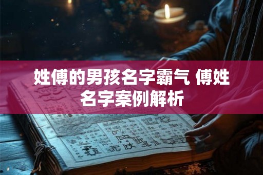 姓傅的男孩名字霸气 傅姓名字案例解析 姓傅的男孩名字霸气 傅姓名字案例解析