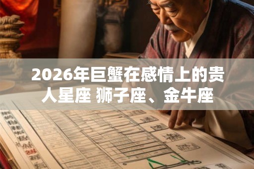 2026年巨蟹在感情上的贵人星座 狮子座、金牛座 2026年巨蟹在感情上的贵人星座 狮子座、金牛座