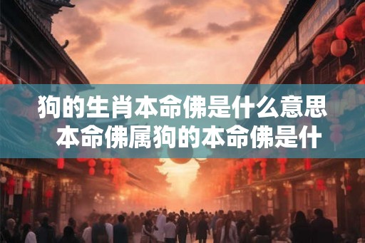 狗的生肖本命佛是什么意思  本命佛属狗的本命佛是什么