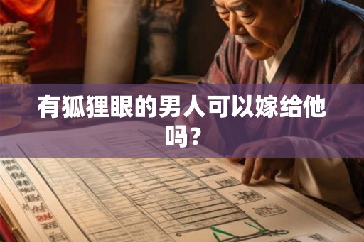 有狐狸眼的男人可以嫁给他吗？