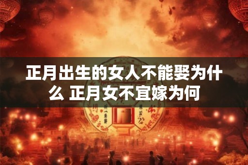 正月出生的女人不能娶为什么 正月女不宜嫁为何