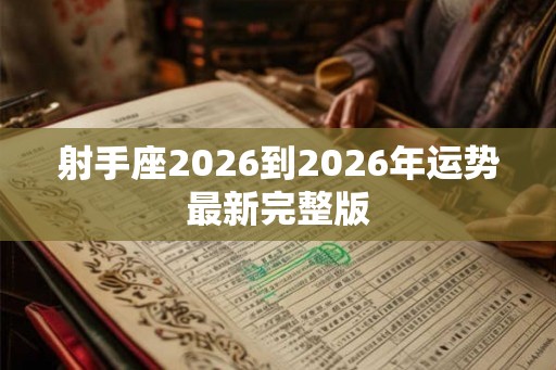 射手座2026到2026年运势最新完整版