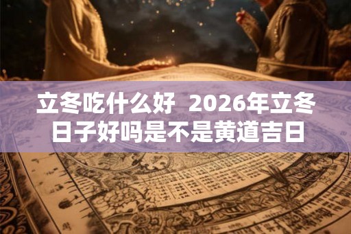 立冬吃什么好  2026年立冬日子好吗是不是黄道吉日